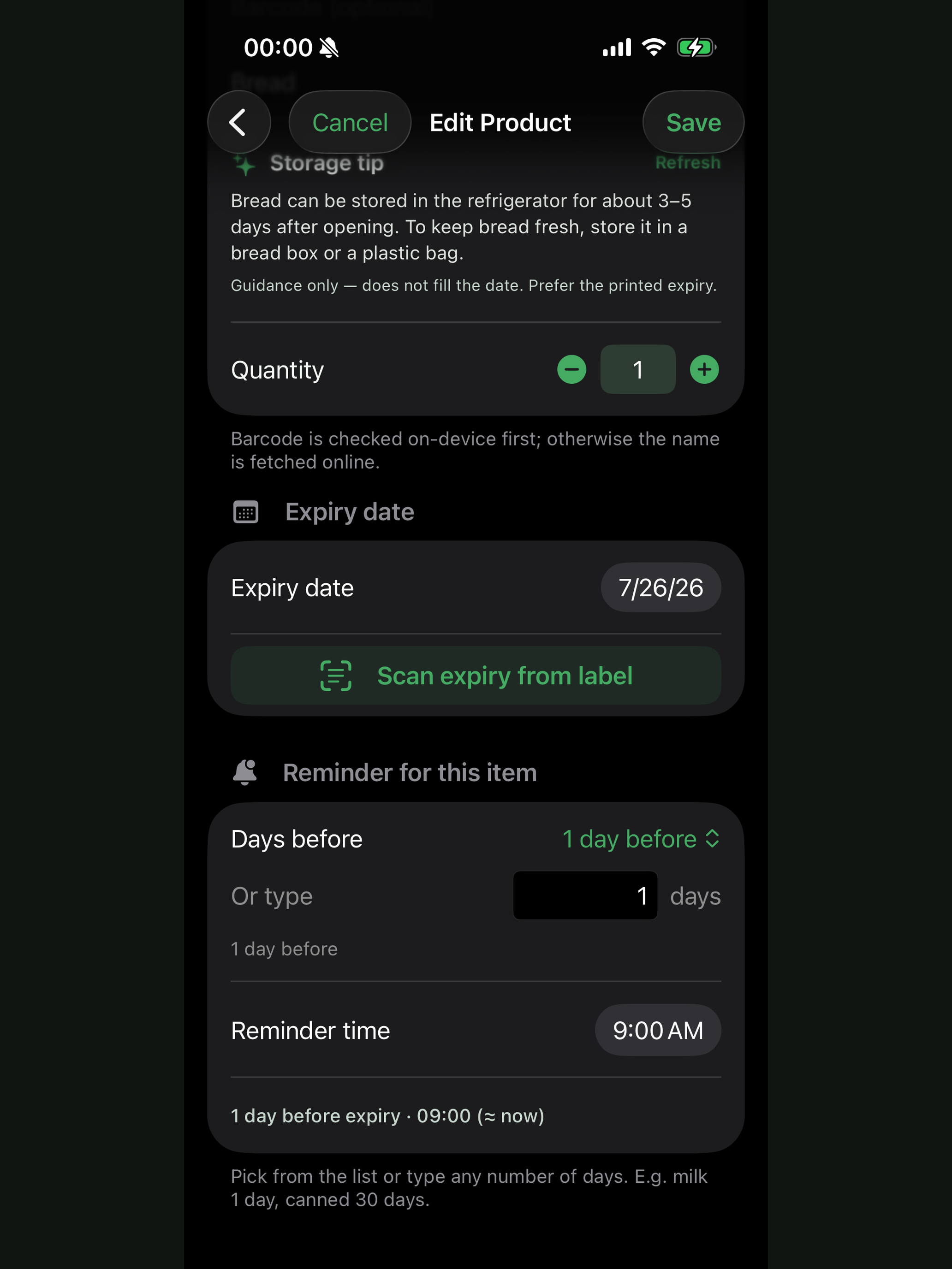Fresco: Food & Expiry Tracker screenshot 14