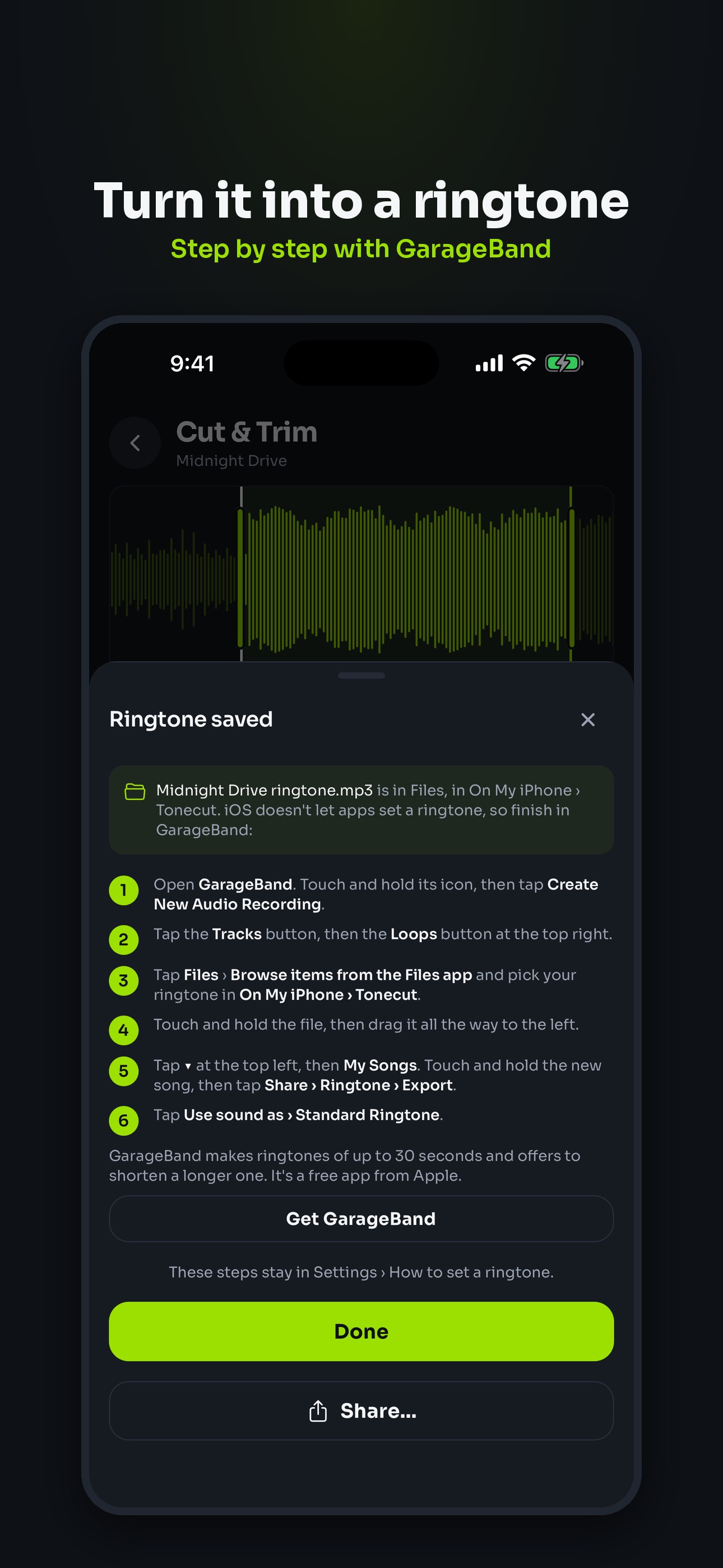 Screenshot 3 of Tonecut: Ringtone & MP3 Cutter
