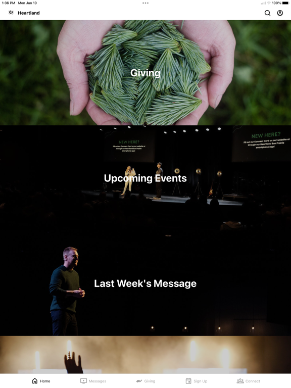 Heartland Church Sun Prairie iPad screenshot 1 - Education app