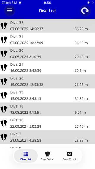 Ratio Divelogger screenshot