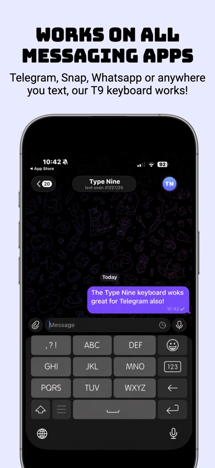#7. Type Nine - T9 Keyboard (iOS) De: Rasmus Porsager