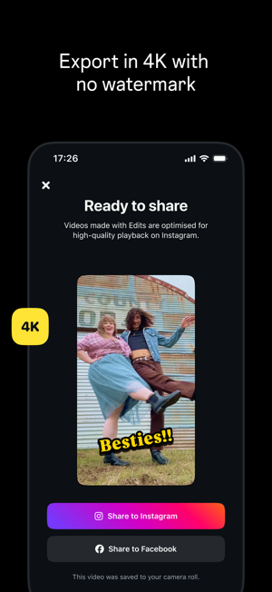 ‎Edits, an Instagram app Screenshot