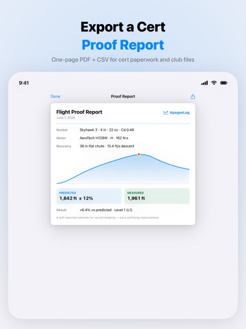 ApogeeLog: Model Rocketry iPad screenshot