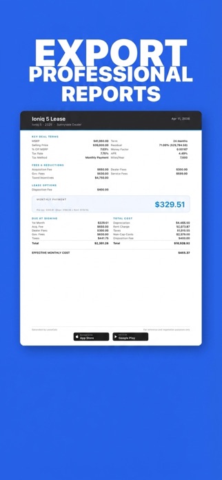 LeaseCalc Screenshot 3 of 3
