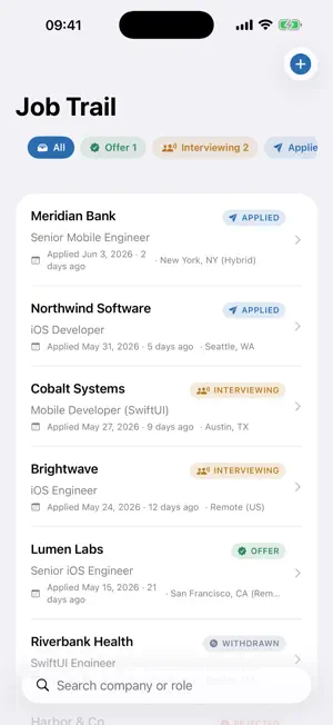 Job Trail Applications screenshot 3