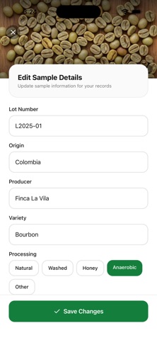 BeanGrader iPhone screenshot
