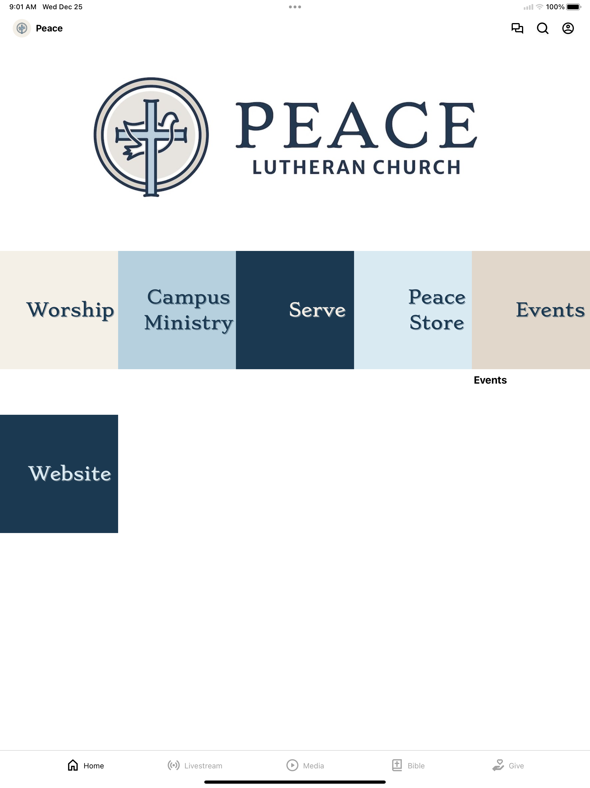 Peace Lutheran Houghton screenshot 4