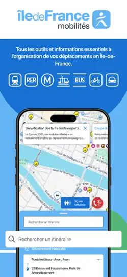 Capture d'écran de Île-de-France Mobilités sur iPhone 1