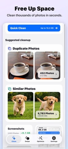 PhotoMob: Photo Cleaner iPhone screenshot