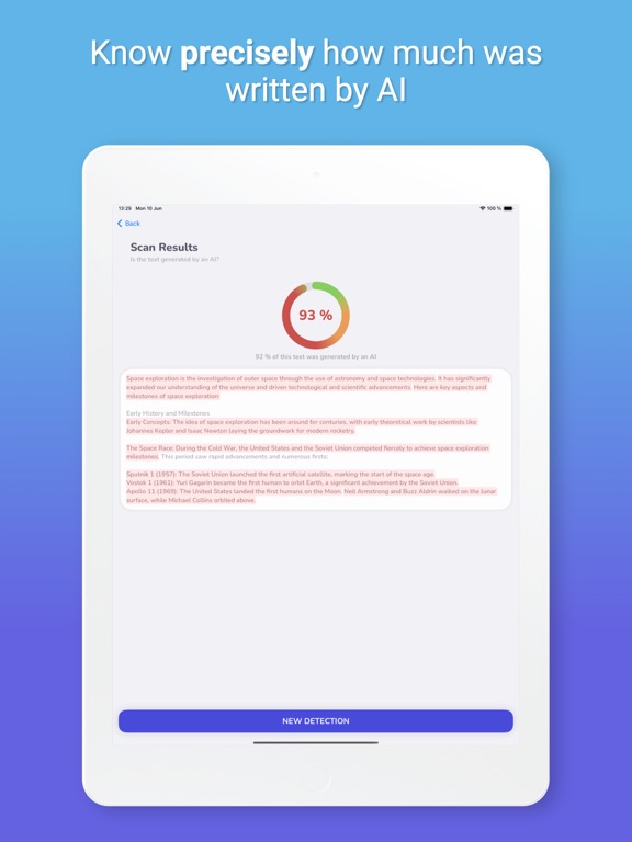 AI Detector & Undetectable AI iPad screenshot 4 - Productivity app