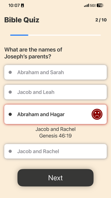 Screenshot #3 pour Bible Quiz App Game