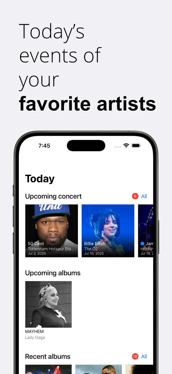 #1. ArtistShot - Albums & Concerts (iOS) بواسطة: Nikolay Leonov