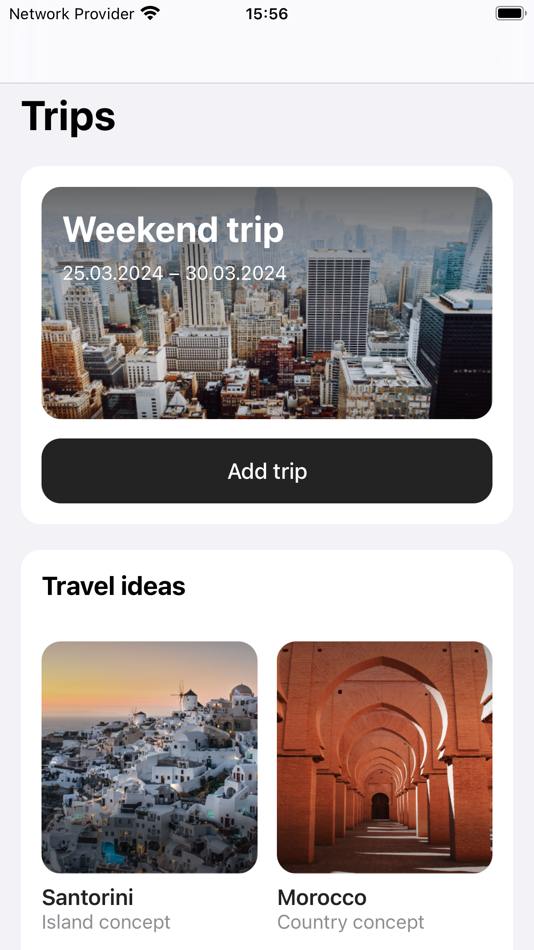 TravelListApp - 1.0 - (iOS)