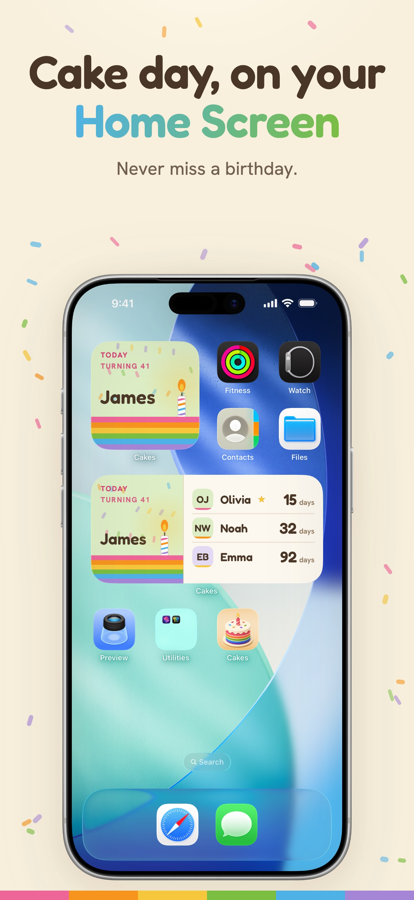 Cakes: Birthday Calendar screenshot 5