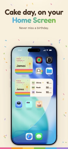 Cakes: Birthday Calendar iPhone screenshot