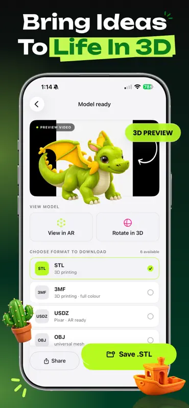 KI 3D-Druck: Modelle & Mehr screenshot 5 of 7