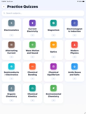 Grade 12 Physical Science iPad screenshot