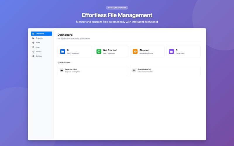 File Sortify - Auto Organizer app screenshot
