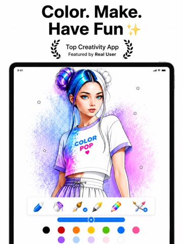 Color Pop: AI Colouring Book iPad screenshot