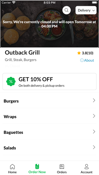 Outback Grill Screenshot