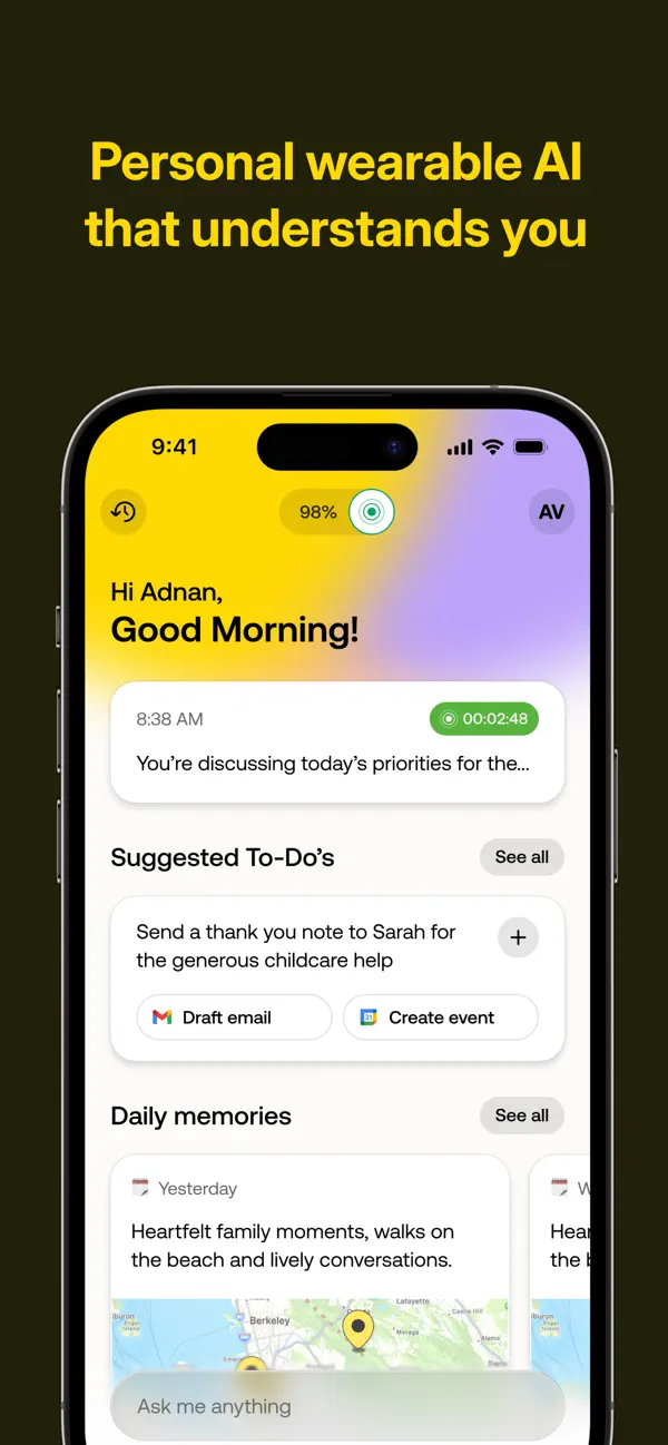 #1. Bee - Your Personal AI (iOS) 由: Bluush Inc