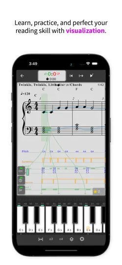 Capture d'écran de MusicKeyRoll sur iPhone 2