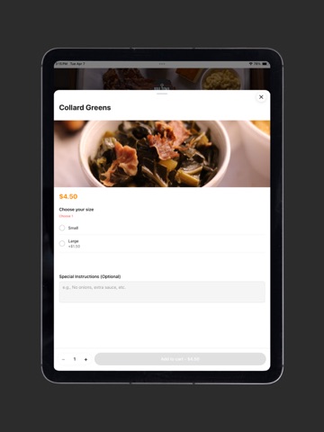 BBQ Town Restaurant iPad screenshot