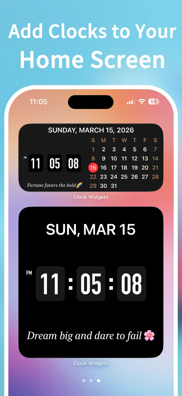 Screenshot #1 pour Horloge Widget: Ultra HD Time