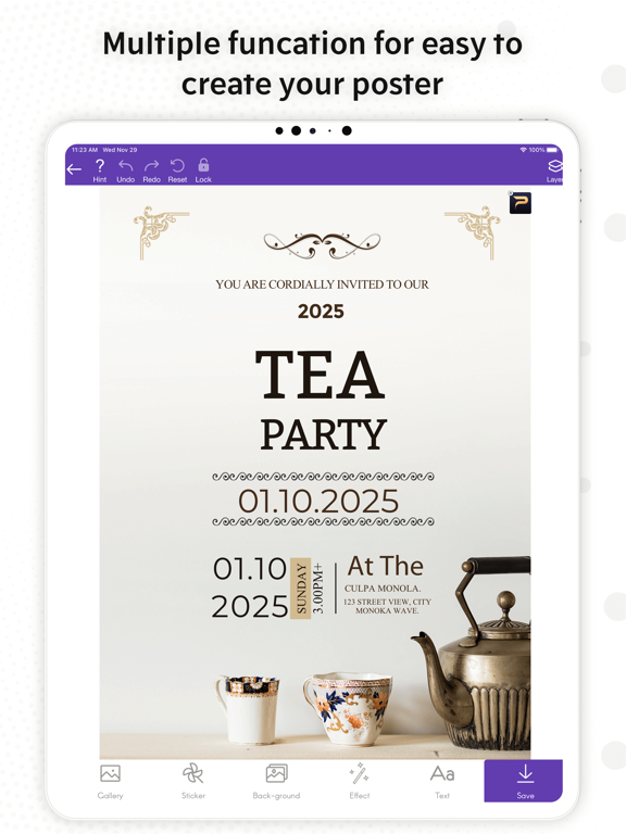 Poster Maker Graphic Designs iPad screenshot 4 - Graphics & Design app