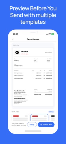 InvoiceX: Invoice Generator screenshot