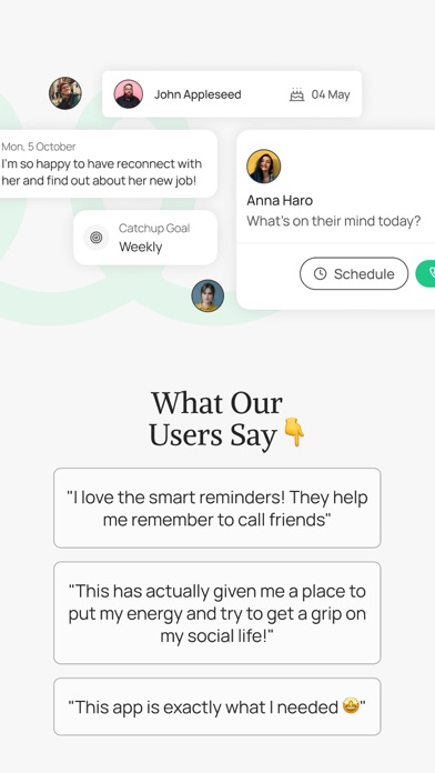 Friendship tracker: SoonCall Screenshot