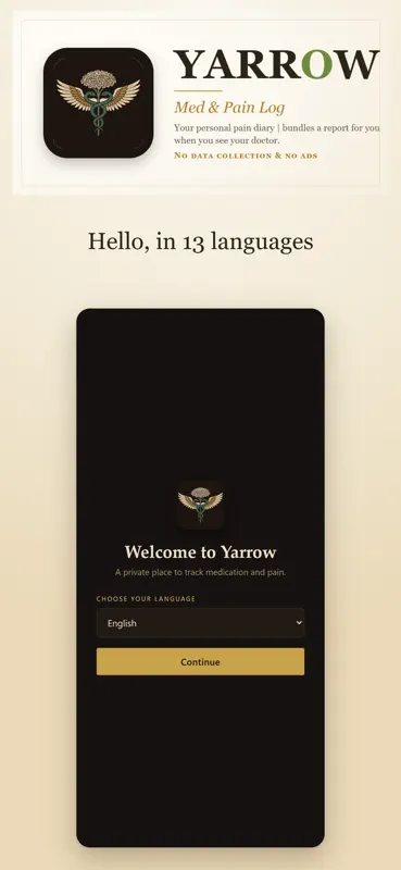 Yarrow - Med & Pain Log screenshot 1 of 8