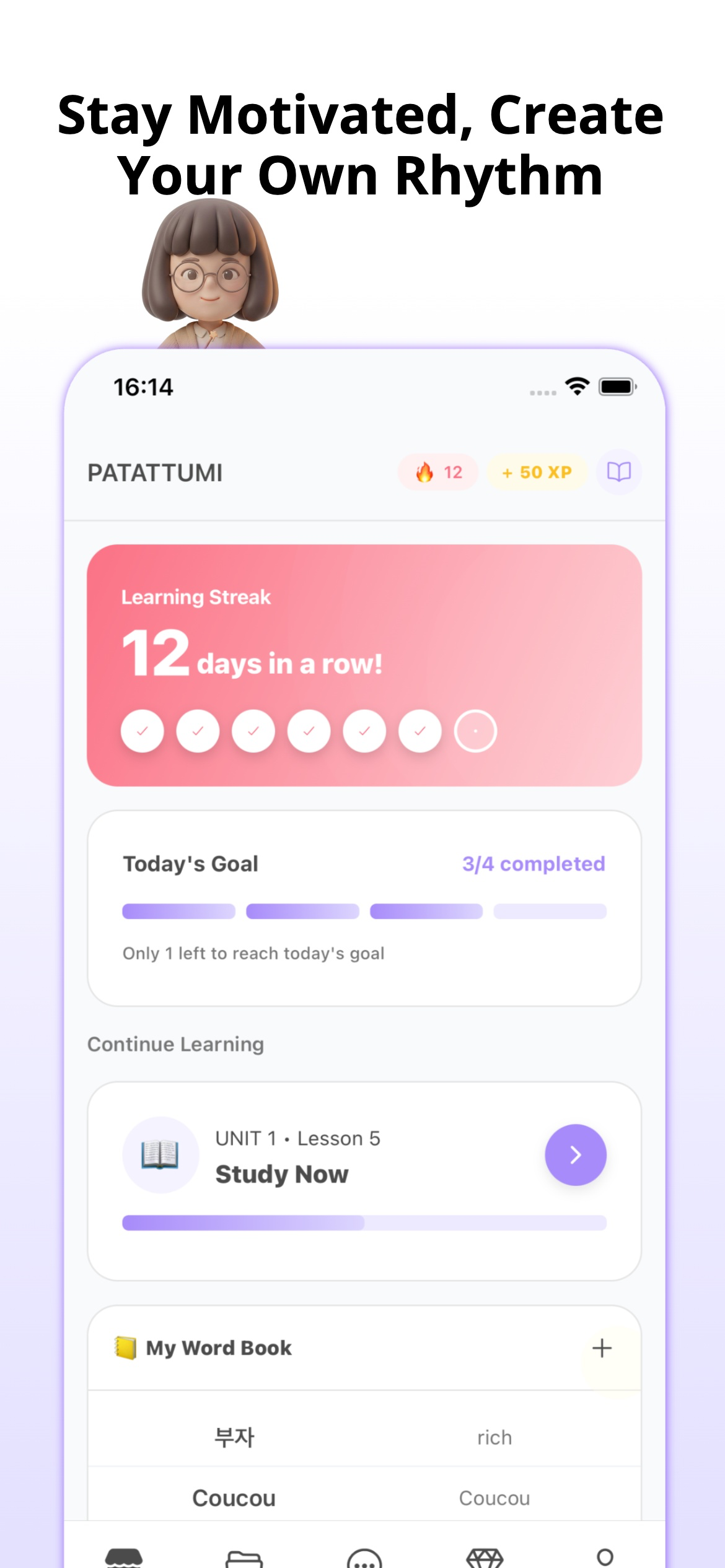 Patattumi — AI Korean Tutor screenshot 5