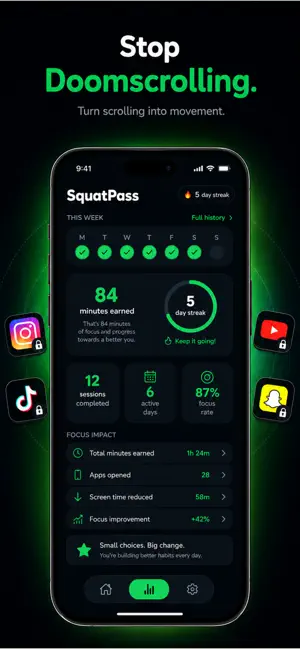 SquatPass: Exercise To Scroll screenshot 3
