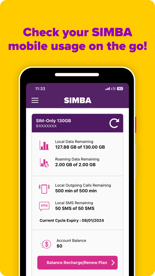 #2. My SIMBA (iOS) 由: SIMBA TELECOM PTE. LTD.