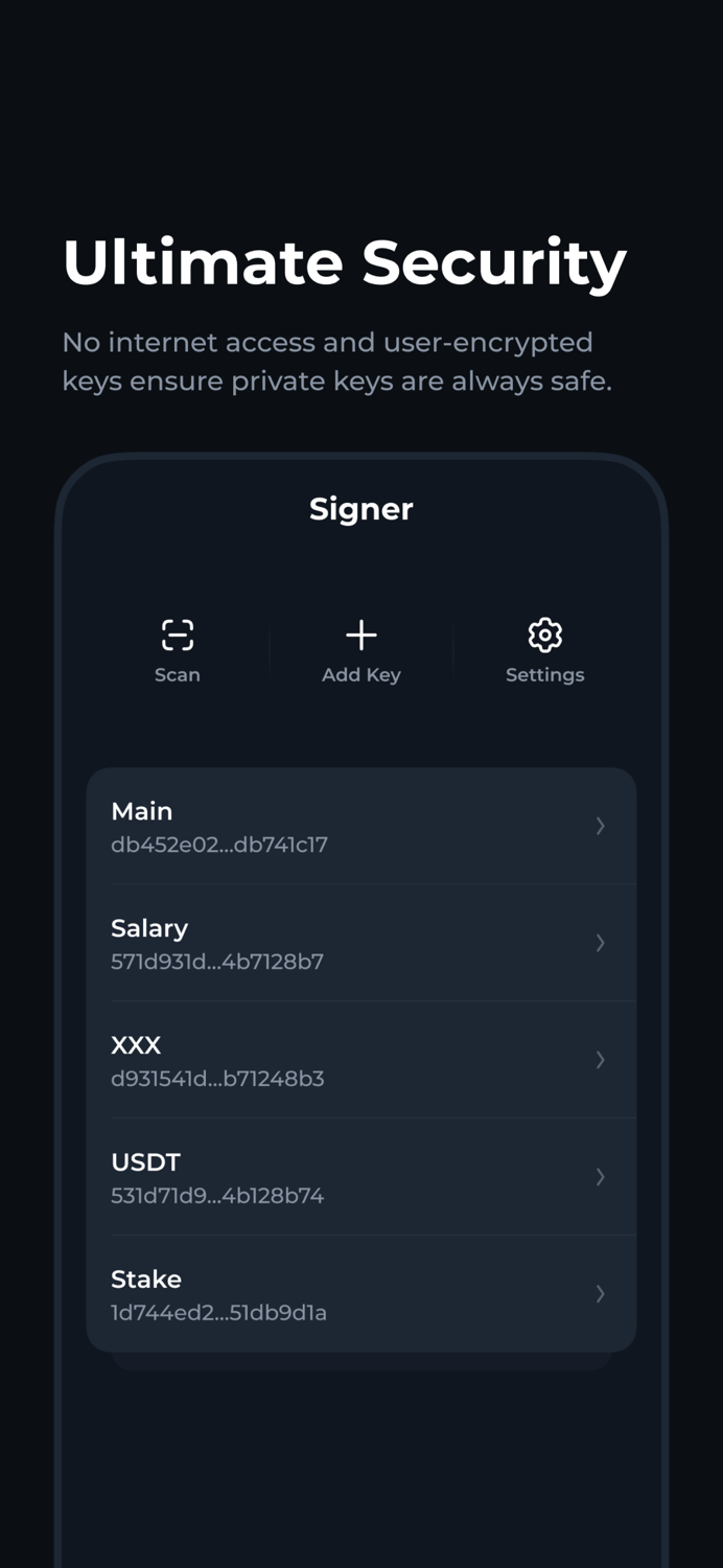 Signer for Tonkeeper