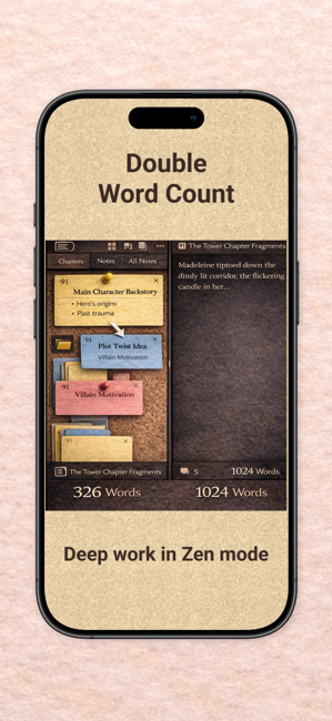 لقطة شاشة لتطبيق الكتابة Scrivener