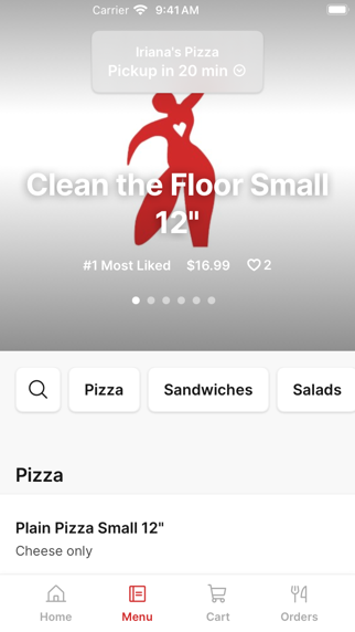 Iriana's Pizza iPhone screenshot 2 - Food & Drink app
