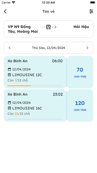 Xe Bình An Screenshot