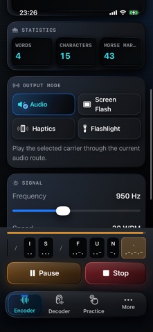 MorseScope: Code & Audio Screenshot 4 of 10