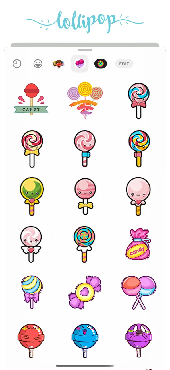 Screenshot #2 pour Cute Lollipop Stickers