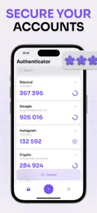 Authenticator - OTP Security. screenshot #3 for iPhone