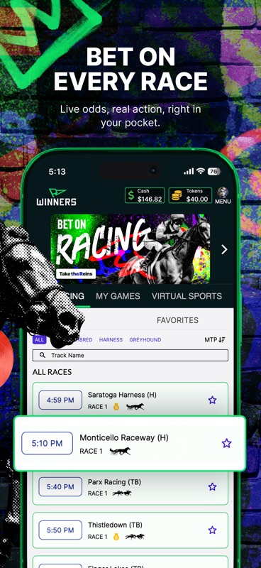 MyWinners: Racing & Sports screenshot 4
