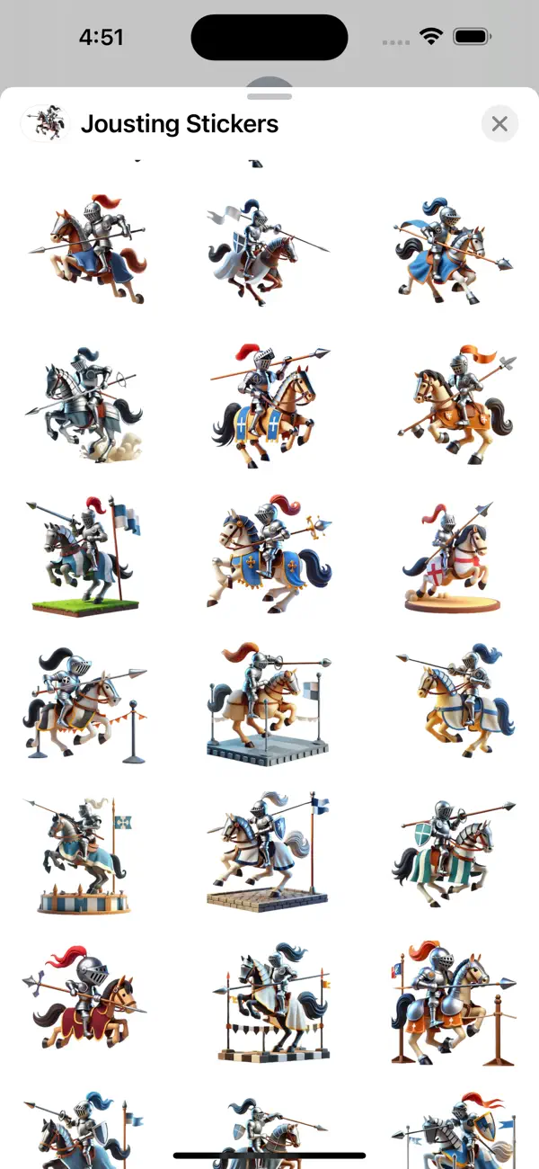 Screenshot #2 pour Jousting Stickers