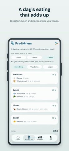 ProtiGram: Protein in Food iPhone screenshot