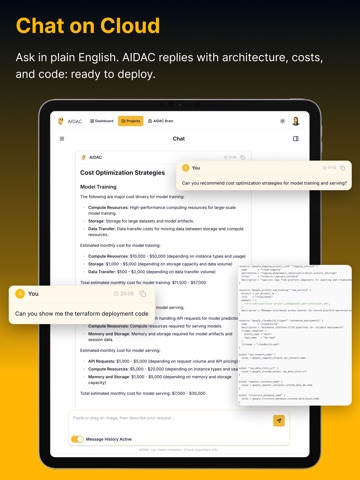 AIDAC: AI Architect iPad screenshot