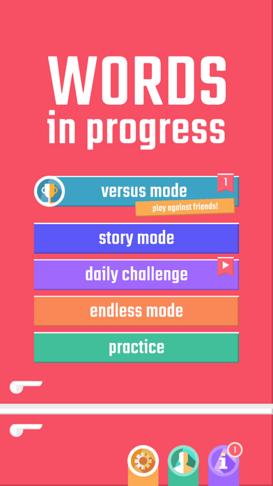 Words in Progress app screenshot