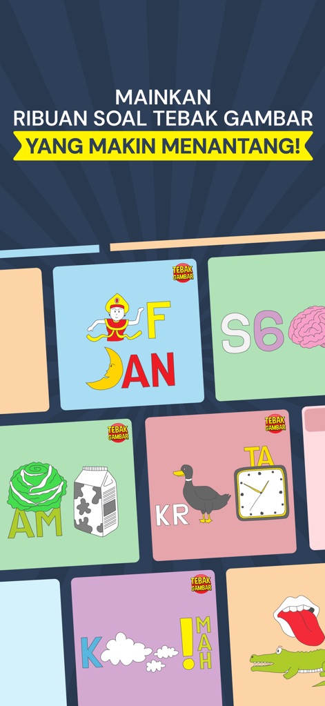 Tebak Gambar - Discover a vast collection of image-based riddles presented in an engaging grid layout, promising thousands of unique and increasingly challenging puzzles.