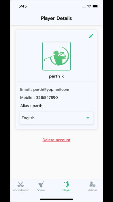 Golf&Scores Screenshot