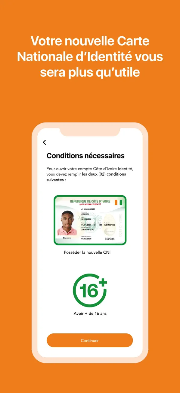 #3. CI Identité (iOS) Göre: ONECI